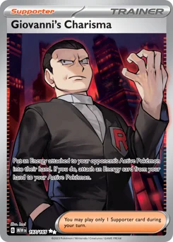 Giovanni's Charisma Pokemon card from 151, card number 197