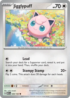Jigglypuff Pokemon card from 151, card number 39