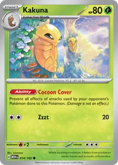 Kakuna Pokemon card from 151, card number 14