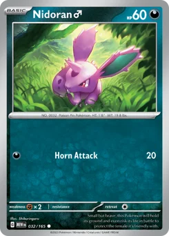 Nidoran ♂ Pokemon card from 151, card number 32