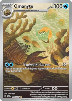 Omanyte Pokemon card from 151, card number 180