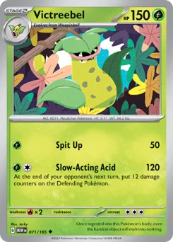 Victreebel Pokemon card from 151, card number 71
