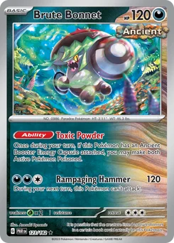 Brute Bonnet Pokemon card from Paradox Rift, card number 123