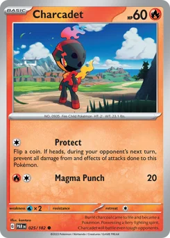 Charcadet Pokemon card from Paradox Rift, card number 25