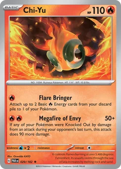 Chi-Yu Pokemon card from Paradox Rift, card number 29