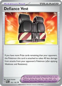 Defiance Vest Pokemon card from Paradox Rift, card number 162