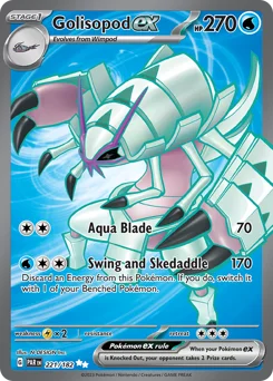 Golisopod ex Pokemon card from Paradox Rift, card number 221
