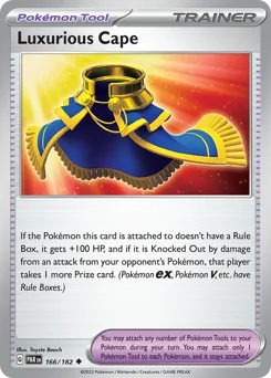 Luxurious Cape Pokemon card from Paradox Rift, card number 166