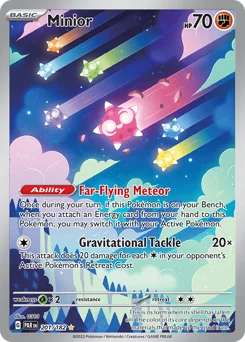 Minior Pokemon card from Paradox Rift, card number 201