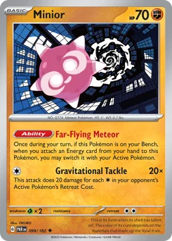 Minior Pokemon card from Paradox Rift, card number 99