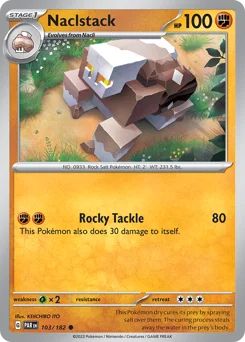 Naclstack Pokemon card from Paradox Rift, card number 103