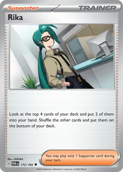Rika Pokemon card from Paradox Rift, card number 172