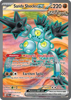 Sandy Shocks ex Pokemon card from Paradox Rift, card number 228