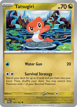 Tatsugiri Pokemon card from Paradox Rift, card number 141