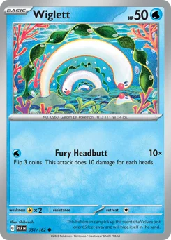 Wiglett Pokemon card from Paradox Rift, card number 51