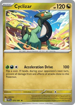 Cyclizar Pokemon card from Paldean Fates, card number 70