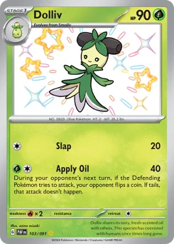 Dolliv Pokemon card from Paldean Fates, card number 103
