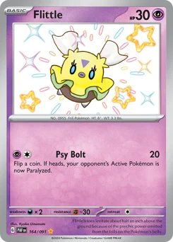 Flittle Pokemon card from Paldean Fates, card number 164