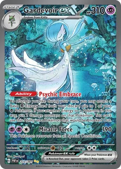 Gardevoir ex Pokemon card from Paldean Fates, card number 233