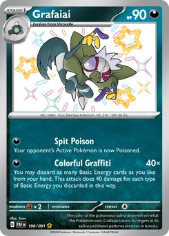 Grafaiai Pokemon card from Paldean Fates, card number 190