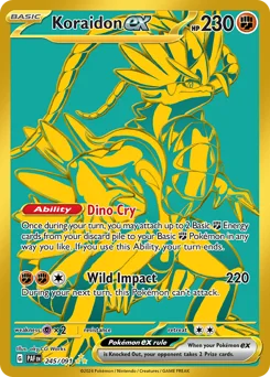 Koraidon ex Pokemon card from Paldean Fates, card number 245