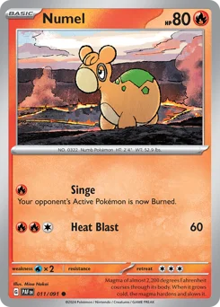 Numel Pokemon card from Paldean Fates, card number 11
