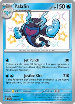 Palafin Pokemon card from Paldean Fates, card number 124