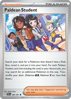 Paldean Student Pokemon card from Paldean Fates, card number 86