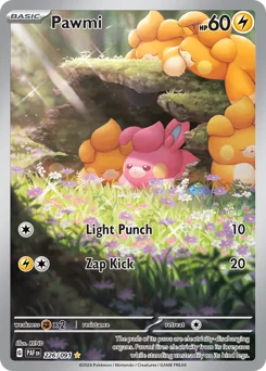 Pawmi Pokemon card from Paldean Fates, card number 226