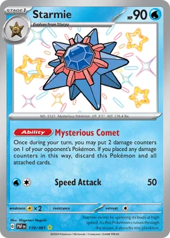 Starmie Pokemon card from Paldean Fates, card number 119