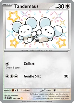 Tandemaus Pokemon card from Paldean Fates, card number 209