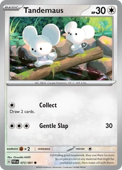 Tandemaus Pokemon card from Paldean Fates, card number 73