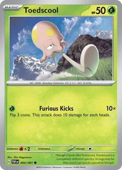 Toedscool Pokemon card from Paldean Fates, card number 4