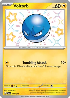 Voltorb Pokemon card from Paldean Fates, card number 133