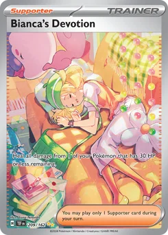 Bianca's Devotion Pokemon card from Temporal Forces, card number 209