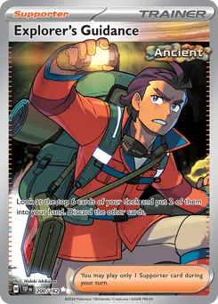 Explorer's Guidance Pokemon card from Temporal Forces, card number 200