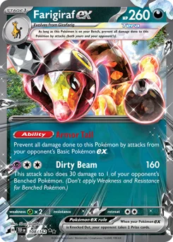 Farigiraf ex Pokemon card from Temporal Forces, card number 108