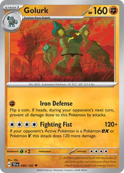 Golurk Pokemon card from Temporal Forces, card number 88