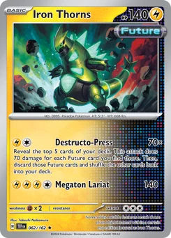 Iron Thorns Pokemon card from Temporal Forces, card number 62