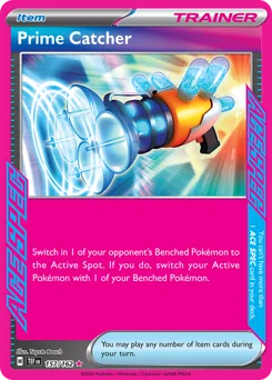 Prime Catcher Pokemon card from Temporal Forces, card number 157