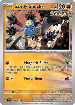 Sandy Shocks Pokemon card from Temporal Forces, card number 98