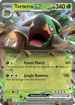 Torterra ex Pokemon card from Temporal Forces, card number 12