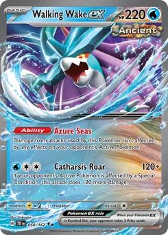 Walking Wake ex Pokemon card from Temporal Forces, card number 50