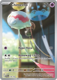 Chimecho Pokemon card from Twilight Masquerade, card number 179
