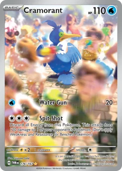 Cramorant Pokemon card from Twilight Masquerade, card number 176
