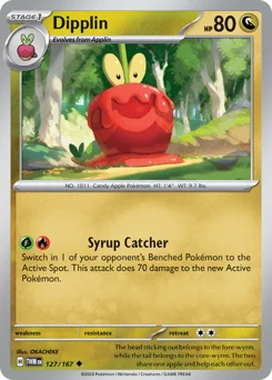 Dipplin Pokemon card from Twilight Masquerade, card number 127