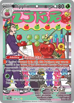 Dipplin Pokemon card from Twilight Masquerade, card number 170