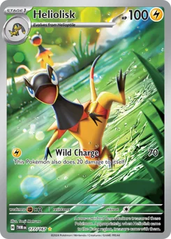 Heliolisk Pokemon card from Twilight Masquerade, card number 177
