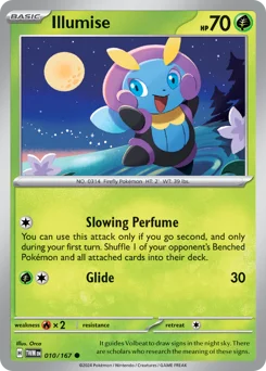 Illumise Pokemon card from Twilight Masquerade, card number 10