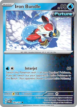 Iron Bundle Pokemon card from Twilight Masquerade, card number 62